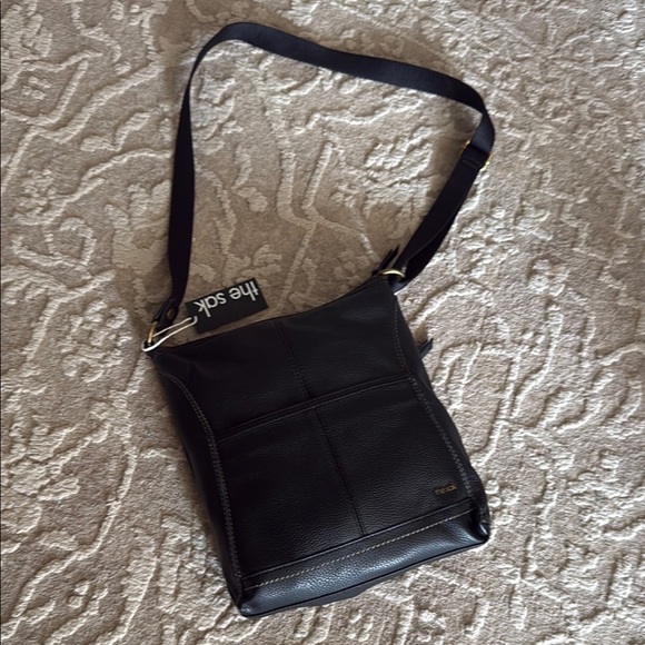 The Sak Black Messenger Bag with Adjustable Strap